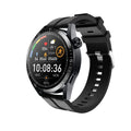 Black and silver GS3 Max smart watch on silicone strap showing 1.35-inch IPS screen with health metrics display.