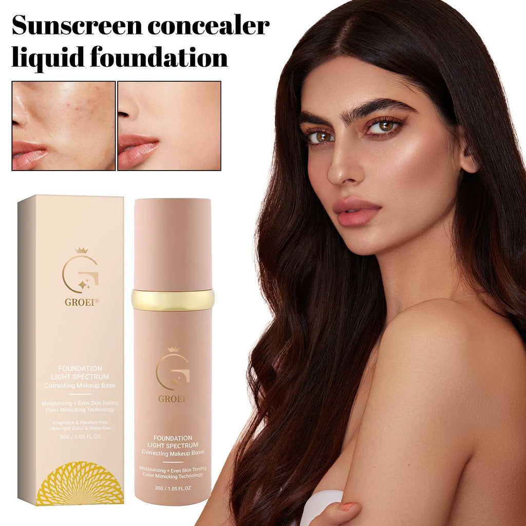 30ml concealer and moisturizer foundation, waterproof smear-proof non-stuck makeup for ladies and students