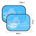 Electrostatic adsorption car side window sunshade with animal designs on nylon mesh material
