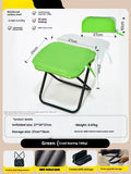 Outdoor foldable camp chair stool in Oxford cloth showing pencil box stool design and colour options