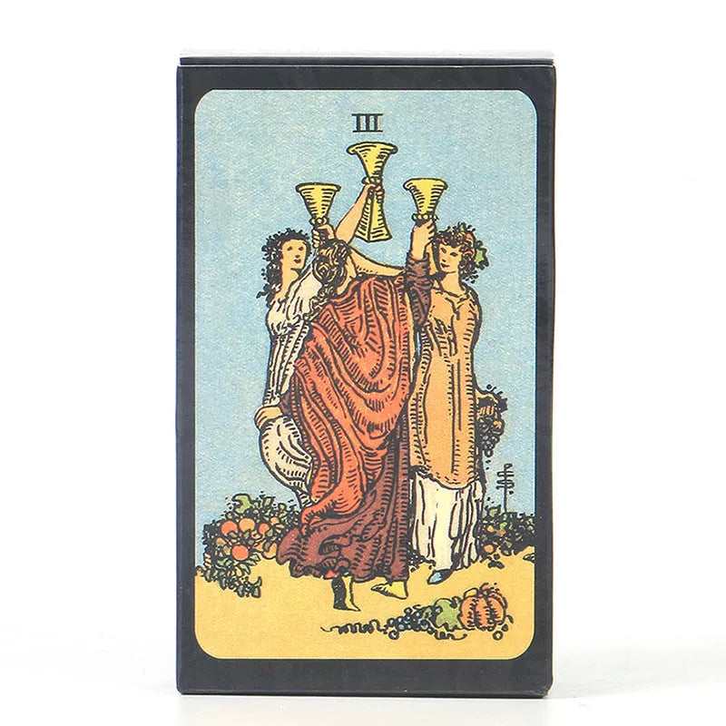 Borderless Waite Tarot card deck 78 cards in compact box coated paper