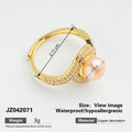 Pearl ring in unisex style, Pearl Ring series, variant JZ042071, single ring accessory for hand wear