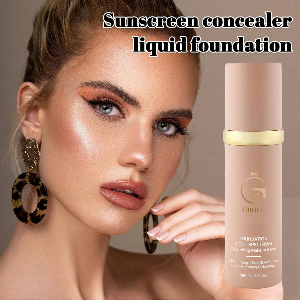 30ml concealer and moisturizer foundation, waterproof smear-proof non-stuck makeup for ladies and students
