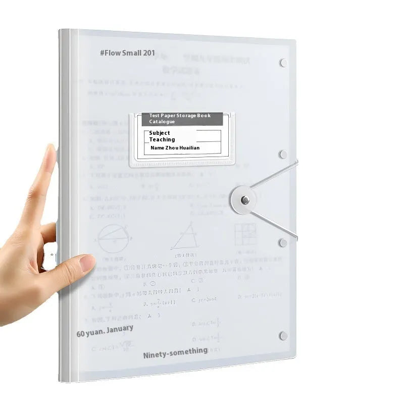 A3 test paper storage bag translucent multi-layer folder for exam paper organisation