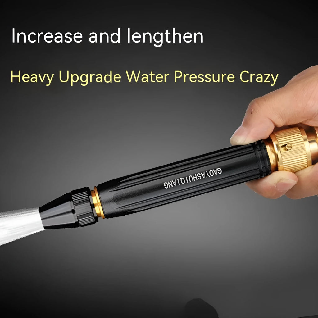 Black diamond car wash water gun with straight spray design measuring 17.7cm
