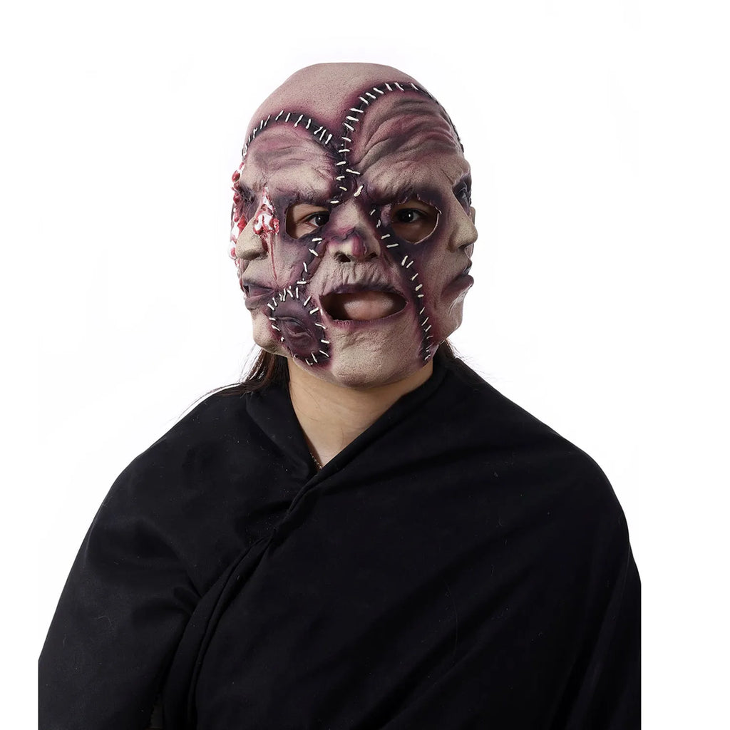 Three-sided grimace horror Halloween mask made from natural latex