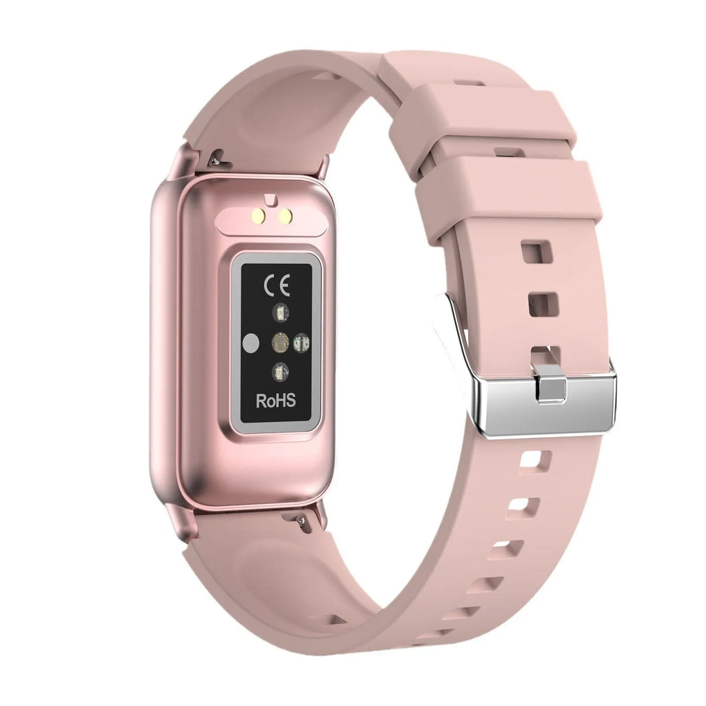 Smart bracelet with dynamic heart rate monitoring, blood oxygen, and sleep tracking – black colour with silicone strap