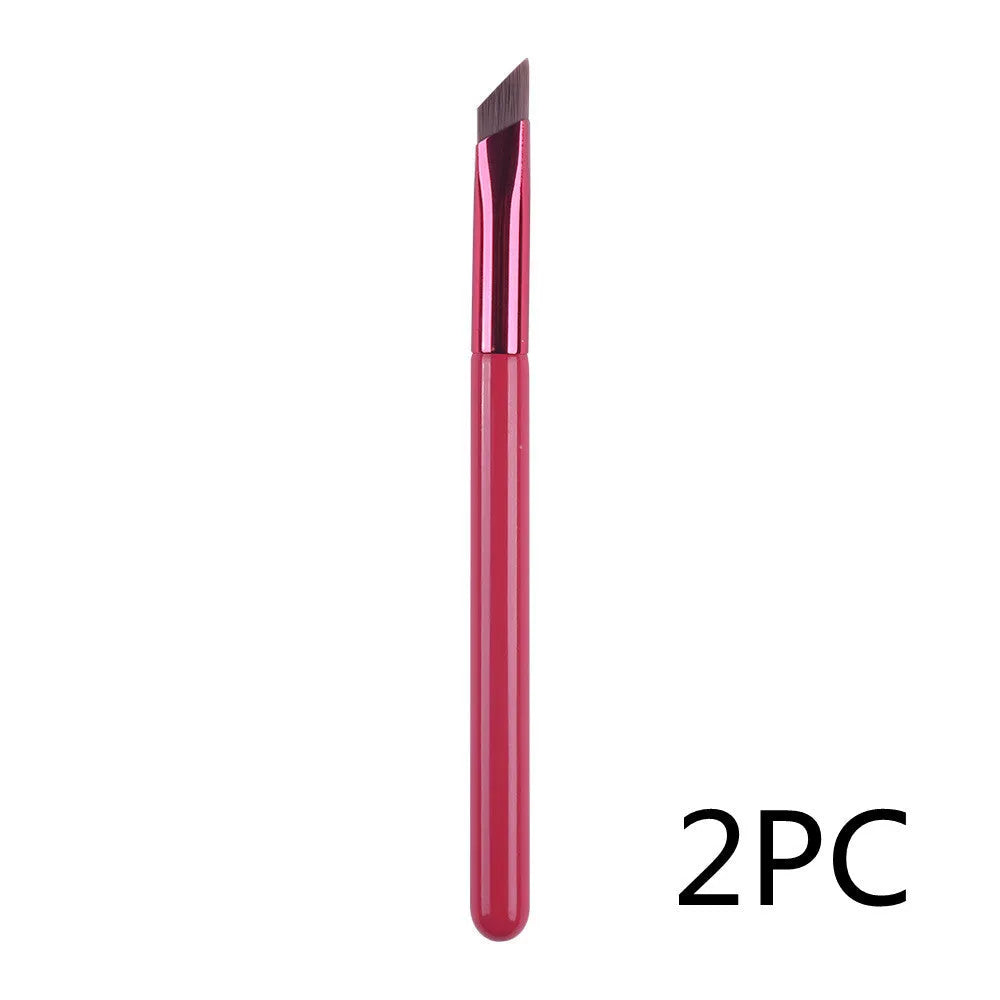 Nylon eyebrow brush with aluminium handle, 150mm total length, 10mm hair, for eyebrow paste and concealer