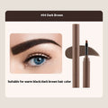 Double-headed eyebrow cream cosmetic product showing pencil and powder ends with five brown shade options