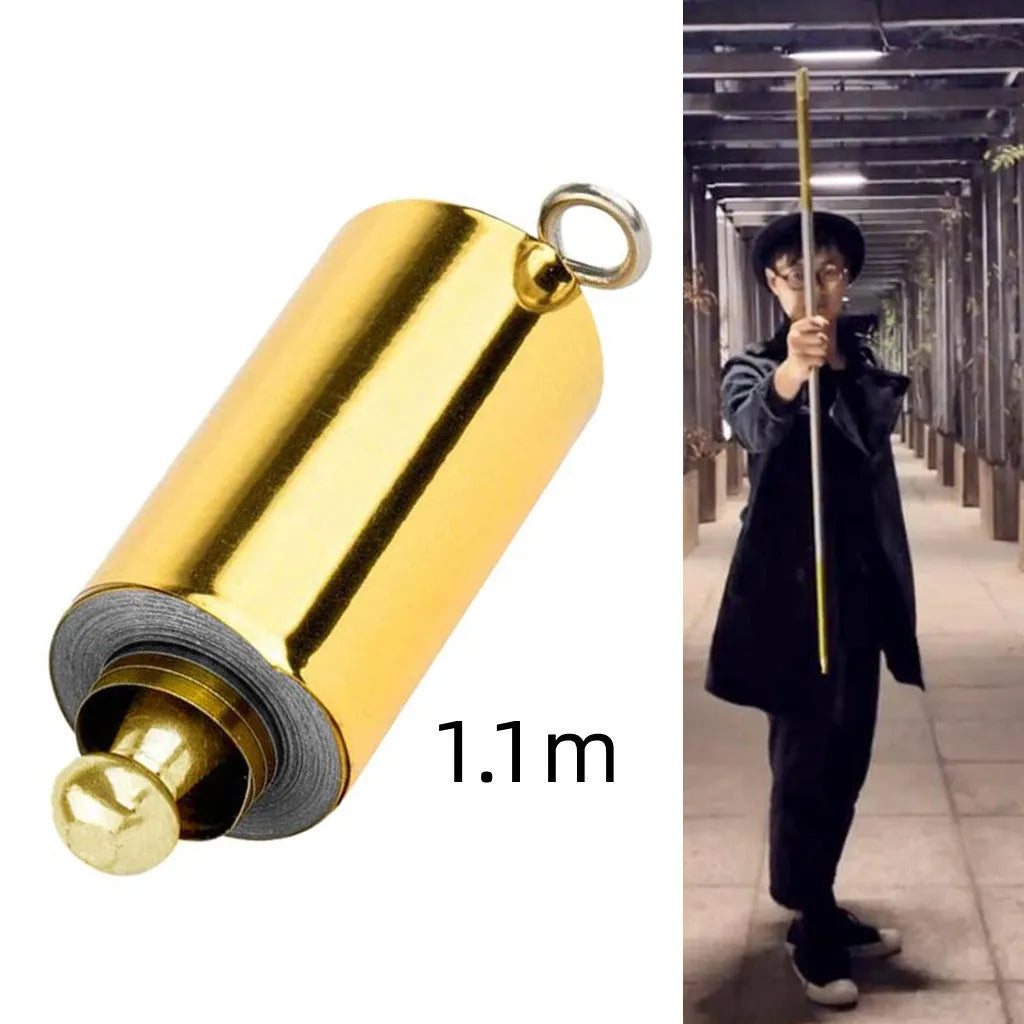 Telescopic metal magic wand in black, gold and silver, golden or silver, available in 1.1m, 1.3m and 1.5m lengths
