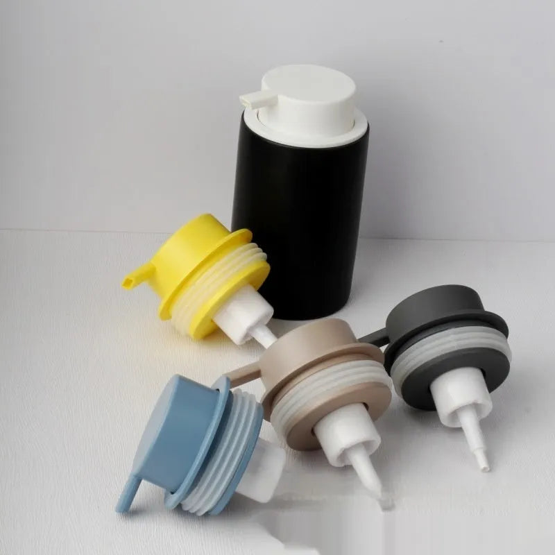 ABS plastic foam pump head for liquid soap in gold silver and black finishes