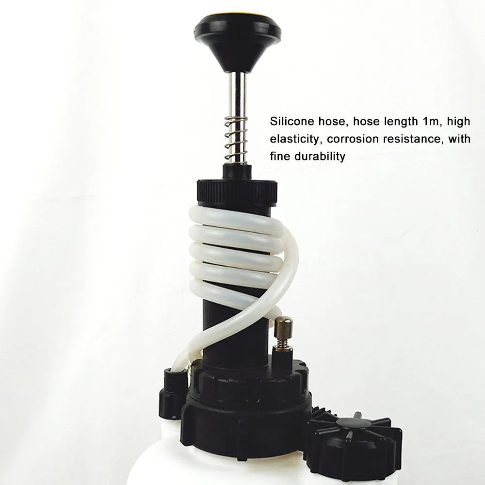 White 3L automotive brake oil tank replacement tool with copper and iron components
