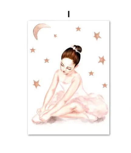 Canvas wall art print ballet subject unframed 20x25cm to 50x70cm Nordic style