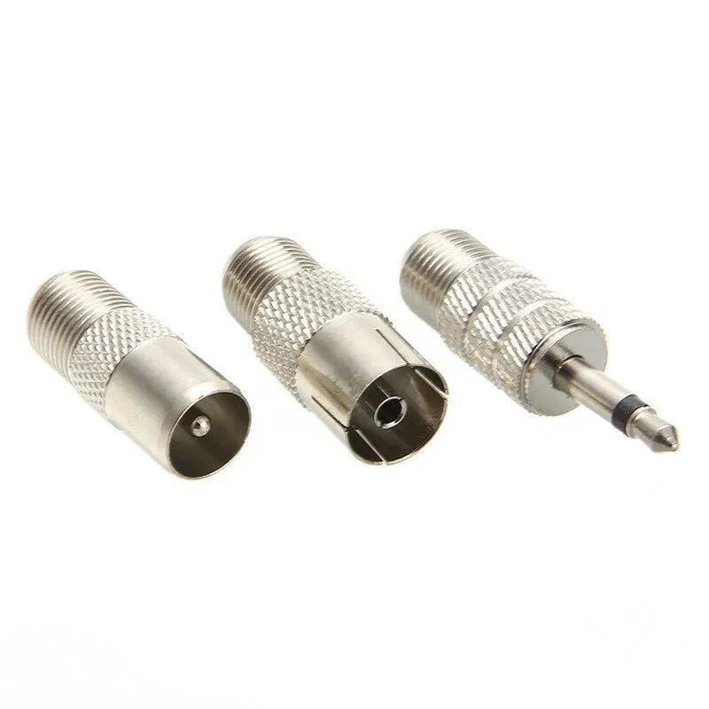 5-piece metal antenna set with F Head Quick Plug connector for conventional signal reception