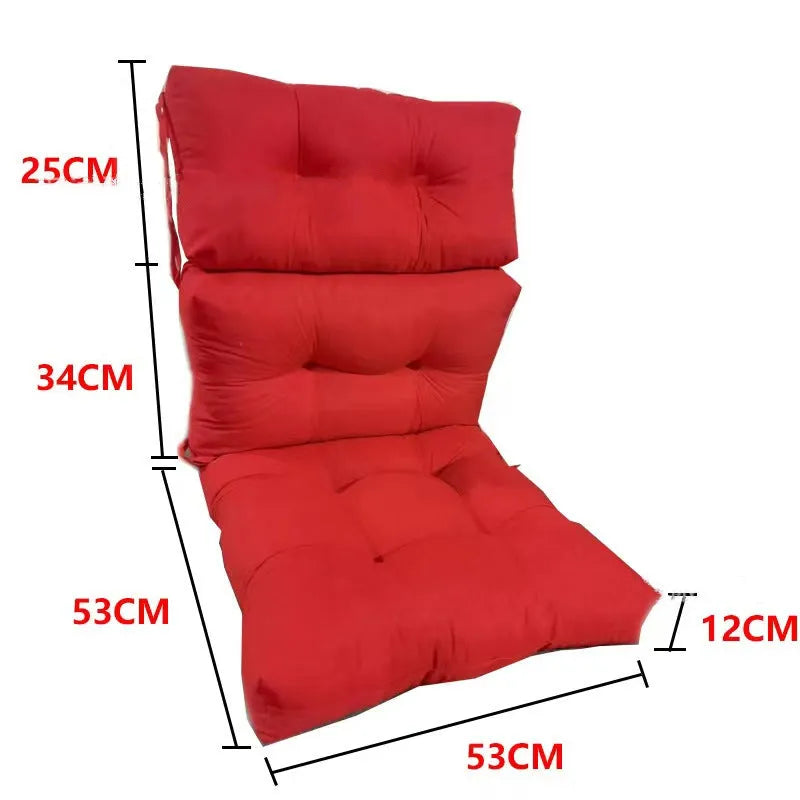 Outdoor 112x53cm hanging basket chair cushion in solid colour polyester with thickened fill