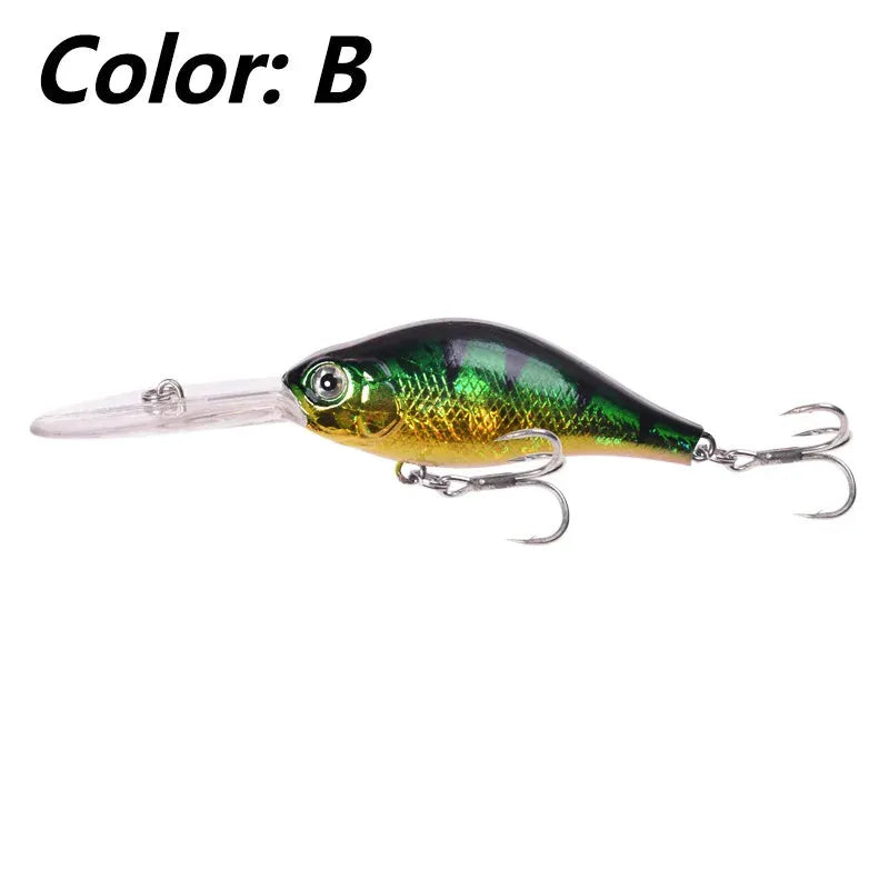 Little Fat Man deep diving long tongue board mino fishing lure, 10.5cm length