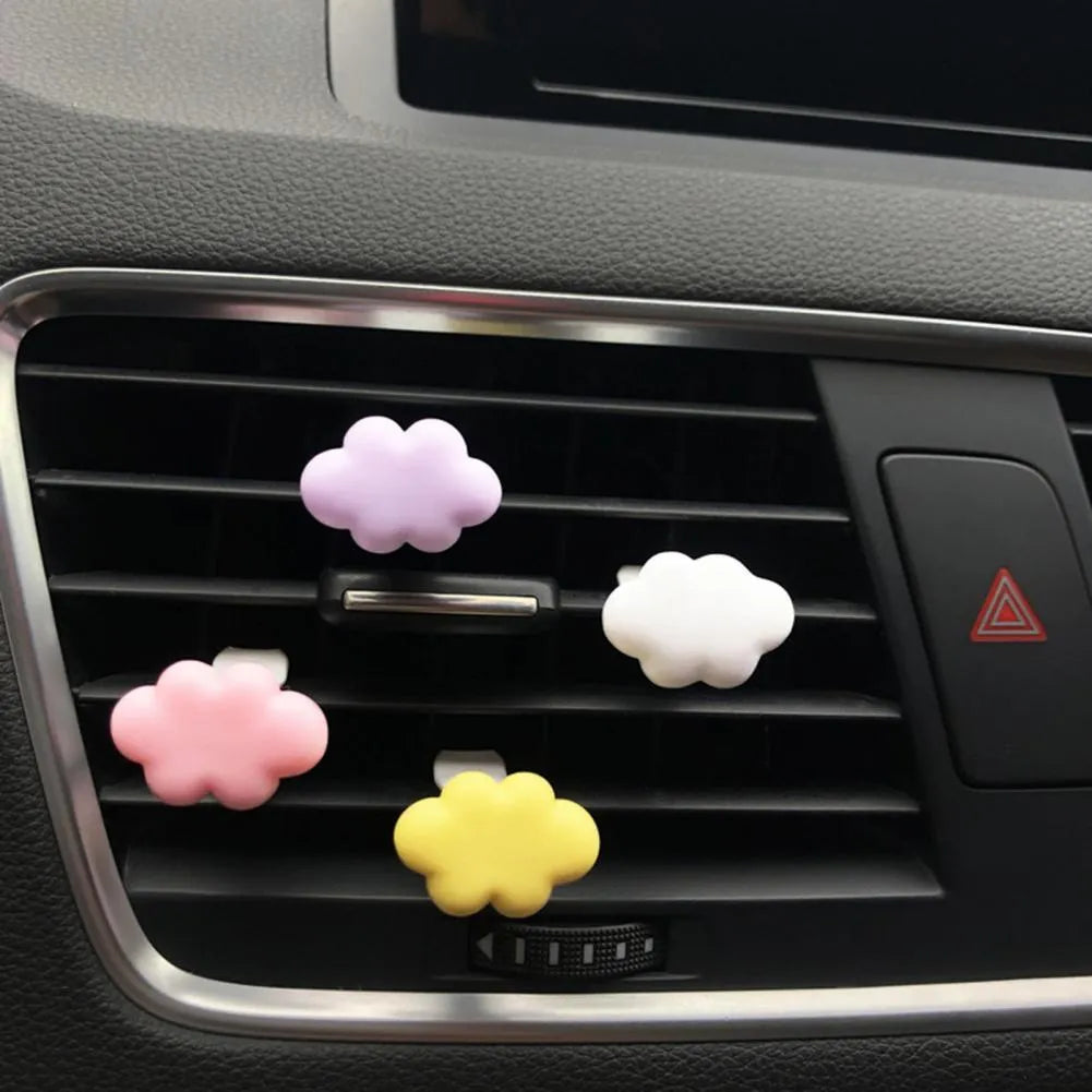 Resin Baiyun cartoon car fragrance clip in multiple colours for air vent attachment