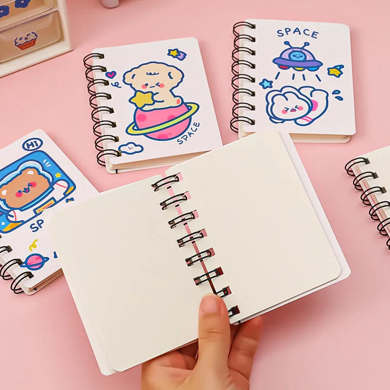 Astronaut series pocket flipper notebook showing compact 10.5 x 8 cm size and flipper design
