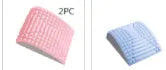 Blue back stretcher pillow for lumbar support with acupressure massage function