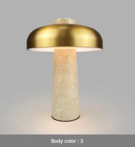 Alloy desk lamp with LED light source and touch dimming control