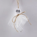 Halloween battery-powered LED light chain with ghost-shaped multicolour lights on flexible PVC cable
