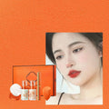 Five piece light fog makeup set with isolating milk, liquid foundation, small tube lipstick and loose powder in ivory and natural