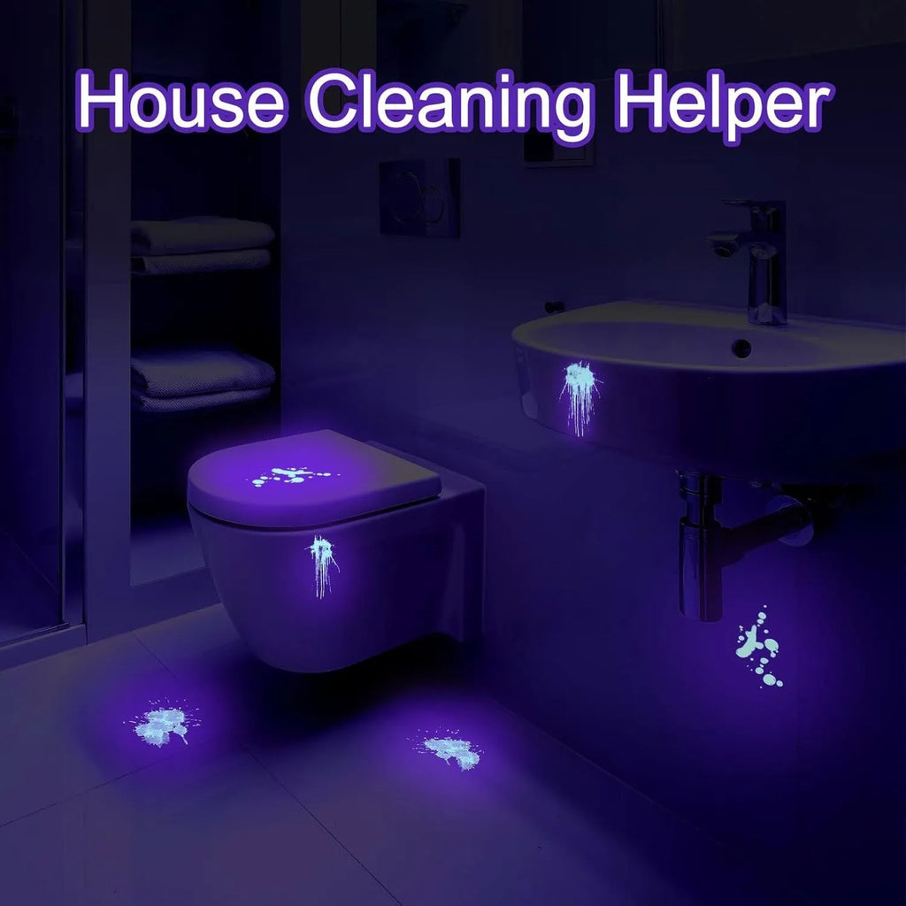 Black aluminium alloy UV flashlight torch for detecting pet urine stains and bed bugs