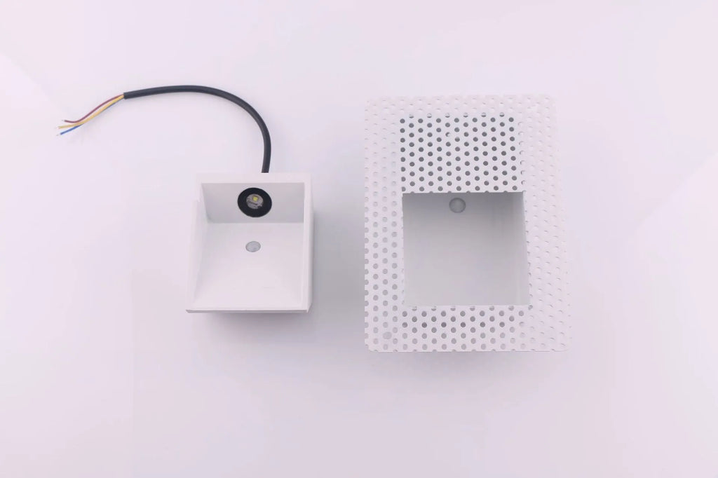Frameless waterproof magnetic intelligent induction wall lamp in rectangular style with aluminium alloy shell