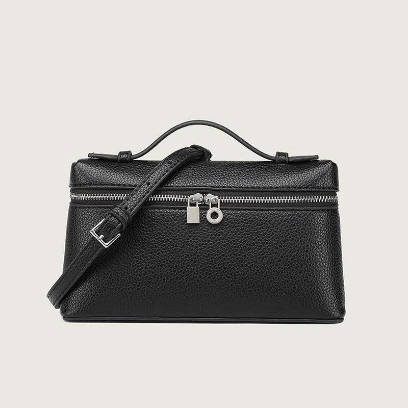Women's mini lunch box bag in polyester with PU lining and rivet detail, casual everyday style