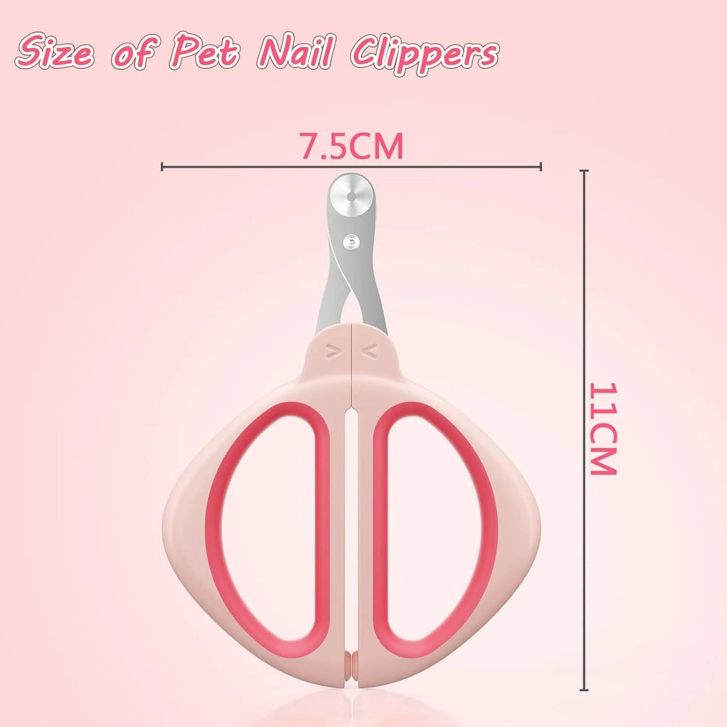 Blue cat nail clipper with positioning hole guide and ergonomic handle