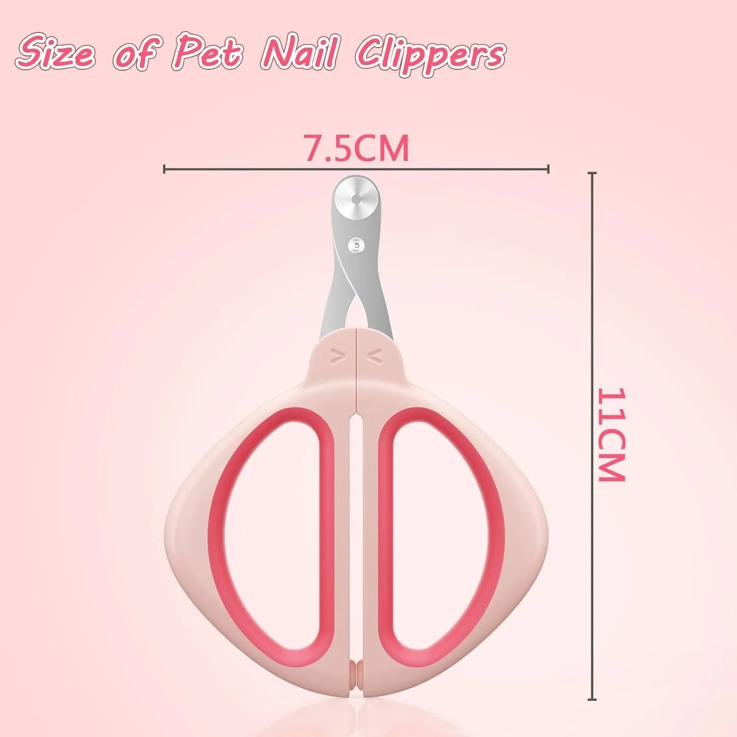Blue cat nail clipper with positioning hole guide and ergonomic handle
