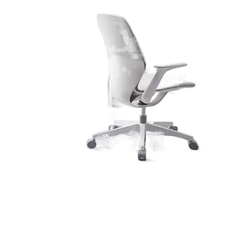 Sound insulation computer chair mat in beige on wood floor, 90x120cm size, blended material