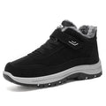 High-top outdoor snow boots with thick PVC sole, artificial PU upper, and stitching details, available in multiple colours
