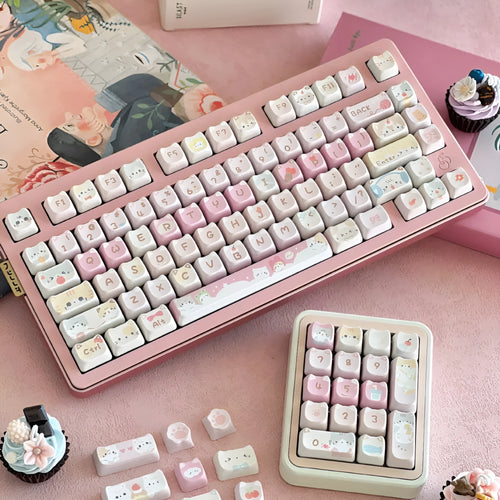 141-key mechanical keyboard keycap set with dye sublimation printing on five sides