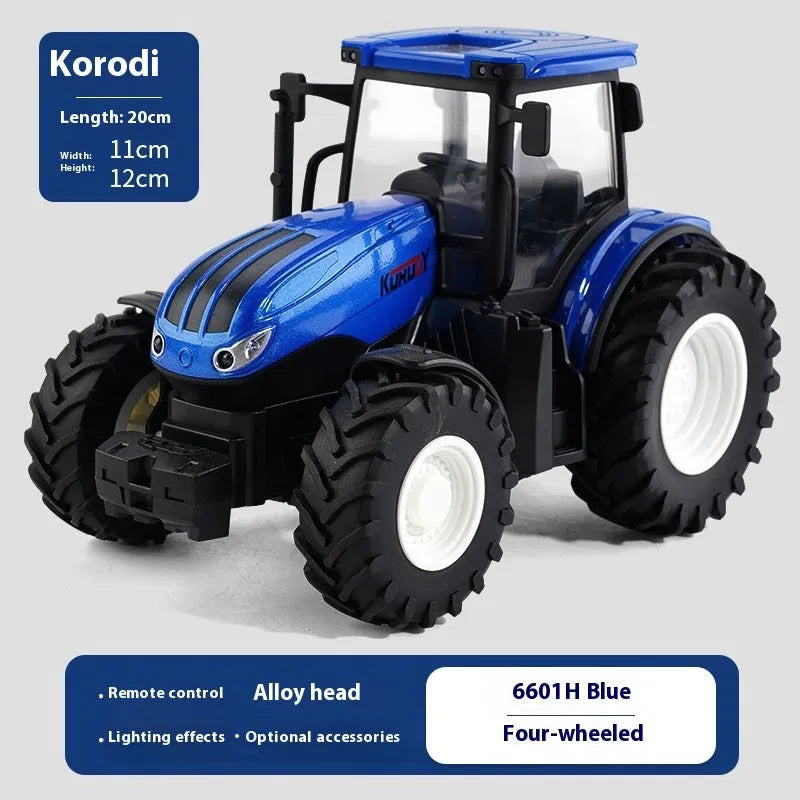 Remote control farmer engineering vehicle tractor toy, alloy, 20x16x12cm, blue red yellow green options