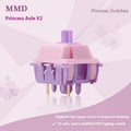 MMD Princess linear mechanical keyboard switch body with extended spring for custom keyboard builds