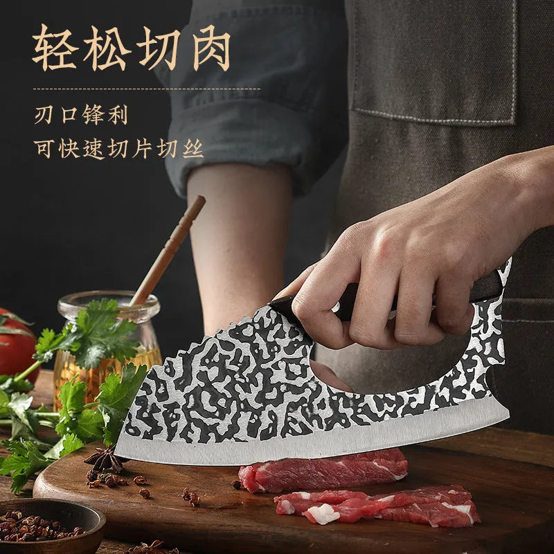Forged 4 chromium kitchen knife with labour-saving handle for vegetables and home cooking