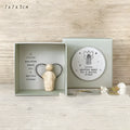 Boxed resin guardian angel ornament in modern simplicity cartoon style