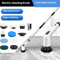 White handheld cleaning ball with rechargeable battery and multiple international plug adapters