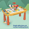 Large particle mushroom nail building blocks set with table and chair in assorted colours