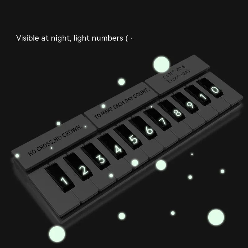 Black and white piano-shaped plastic parking sign measuring 148mm × 150mm × 48mm for temporary vehicle spaces