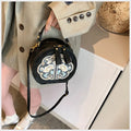 Chinese embroidery shoulder messenger bag in soft PU with horizontal square shape and zipped inner pocket