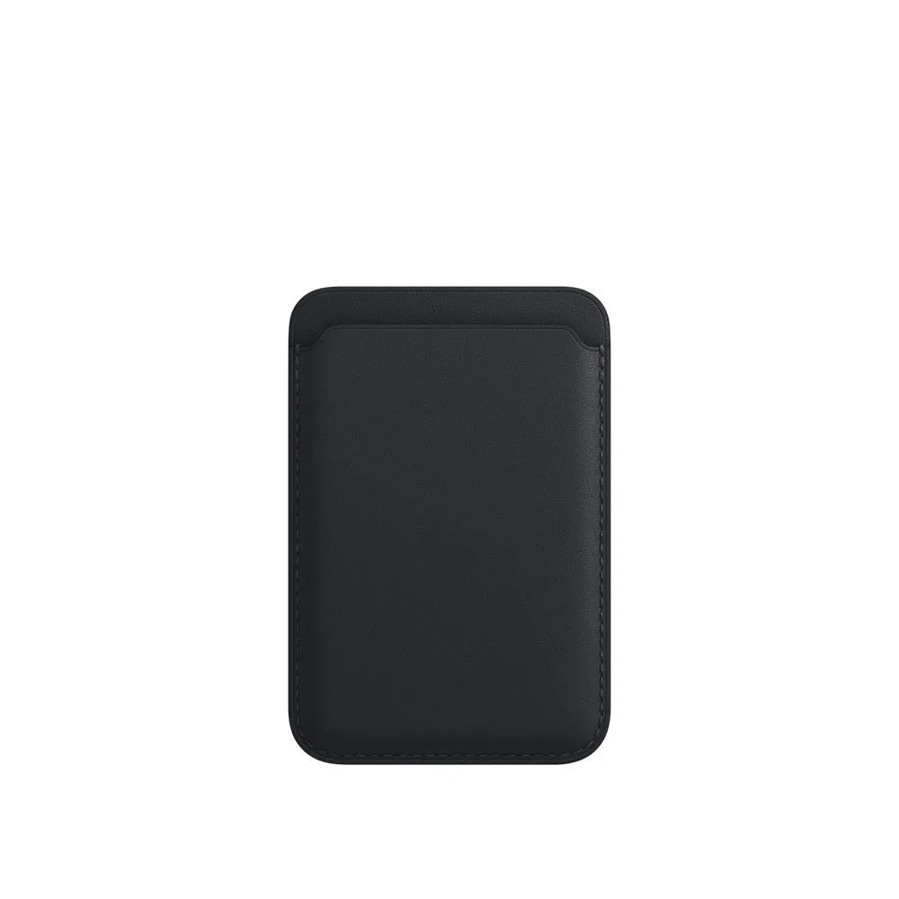 Magnetic card holder protective case for iPhone with MagSafe compatibility in PU leather