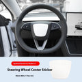 White plastic steering wheel decorative patch for car interior renewal