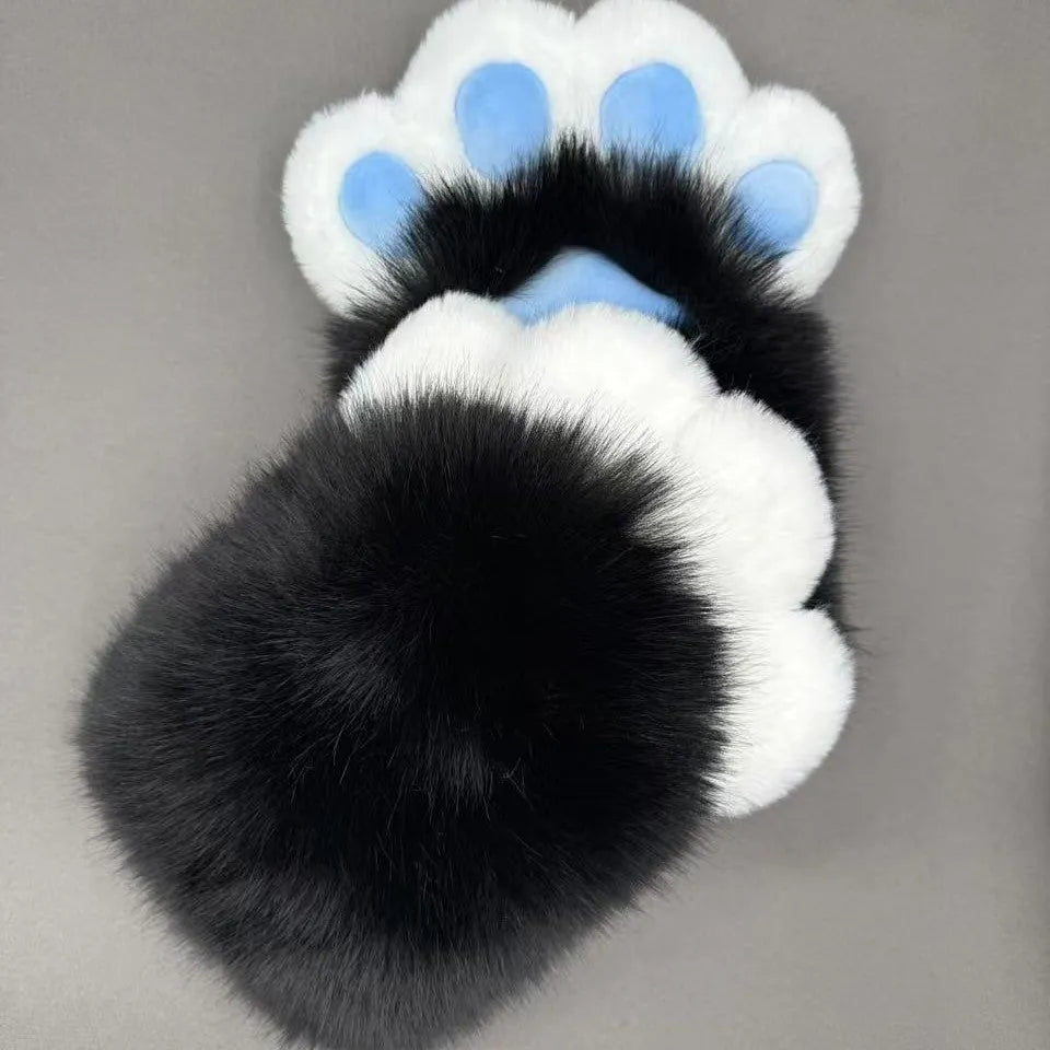 Colourful animal claw cosplay gloves in nylon material with free-size fit