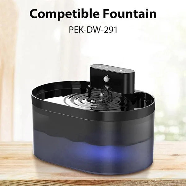 Cat water fountain replacement filter element and sponge set in carbon fibre graph colour