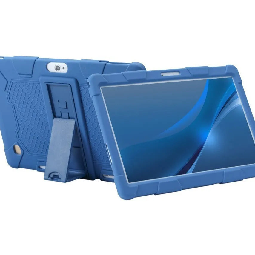 10.1-inch silicone tablet case with integrated folding bracket in multiple colour options