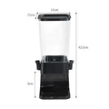 Countertop cereal dispenser in black or white with chute opening, twin levers and 5.5 quart container