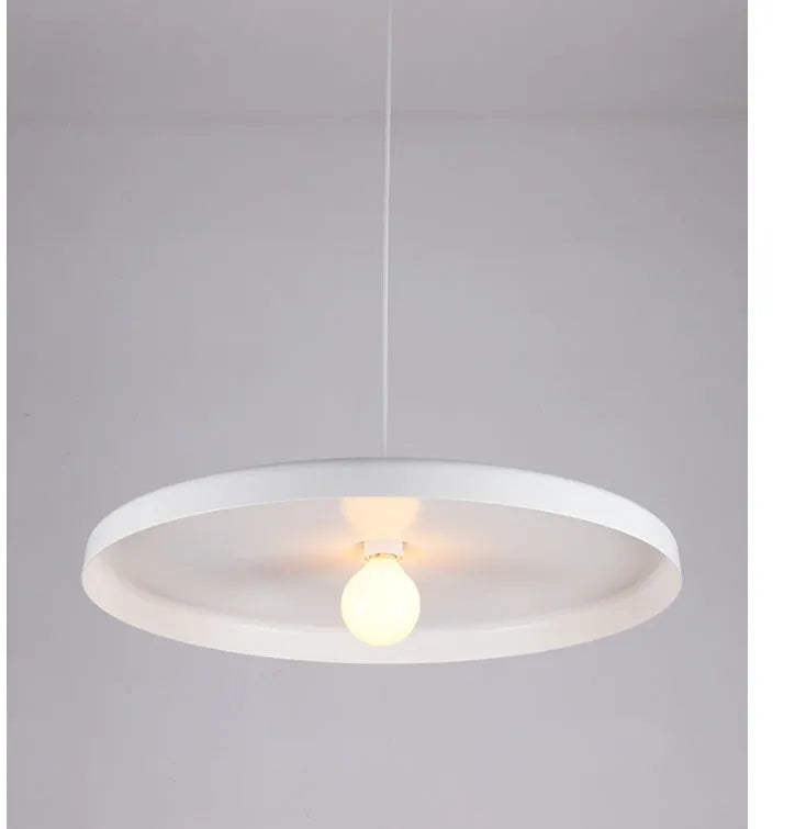 Aluminium alloy coffee shop chandelier in black or white with three diameter size options