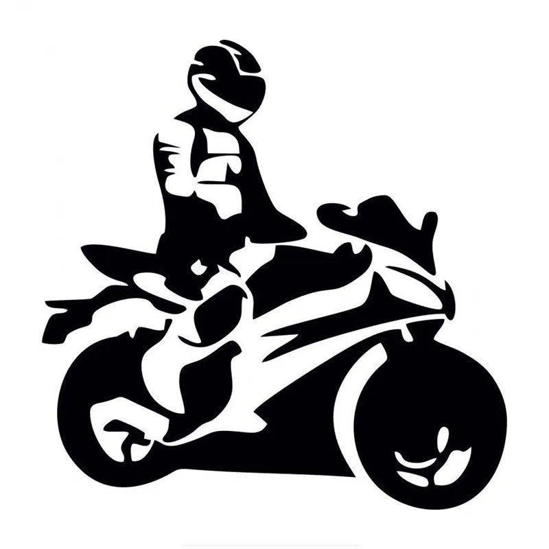 Creative special car sticker 15x15cm PVC vinyl in black and white for motorcycle accessory